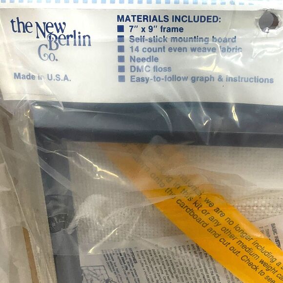 The New Berlin Co. Counted Cross Stitch Kit #2495 Pitcher with Pansies 7” x 9” - Picture 5 of 6